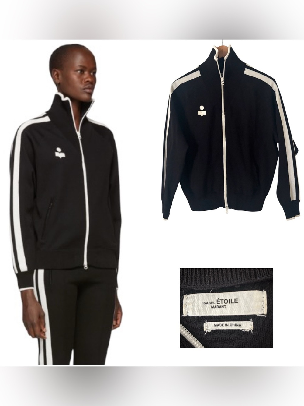 Isabel Marant Etoile Black Darcey Zip-Up Sweater